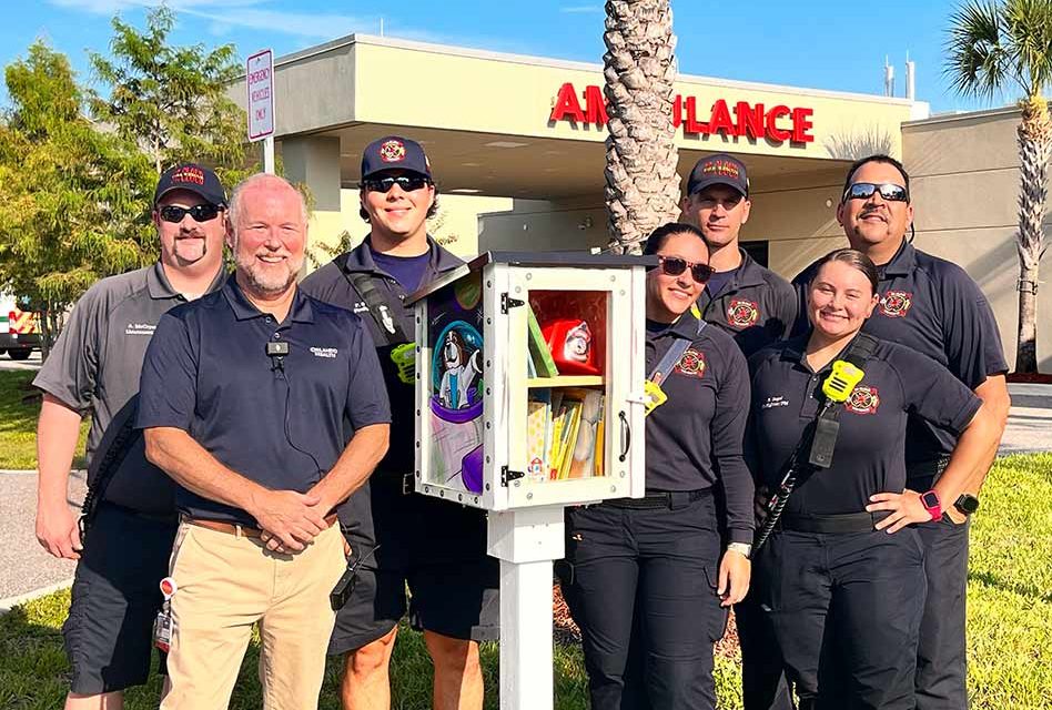 Orlando Health St. Cloud Hospital Unveils New St. Cloud Fire Rescue Fire PALS Community Book Box