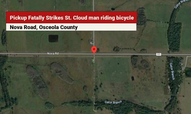 Pickup Truck Fatally Strikes 55-year-old St. Cloud man riding bicycle on Nova Road Monday Night
