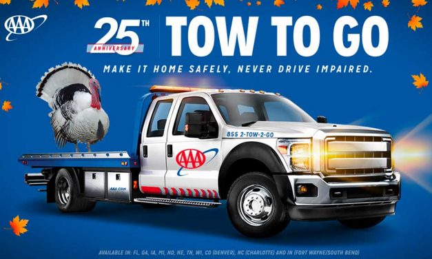 AAA offering free “Tow to Go” backup plan for impaired drivers in Florida for Thanksgiving Holiday