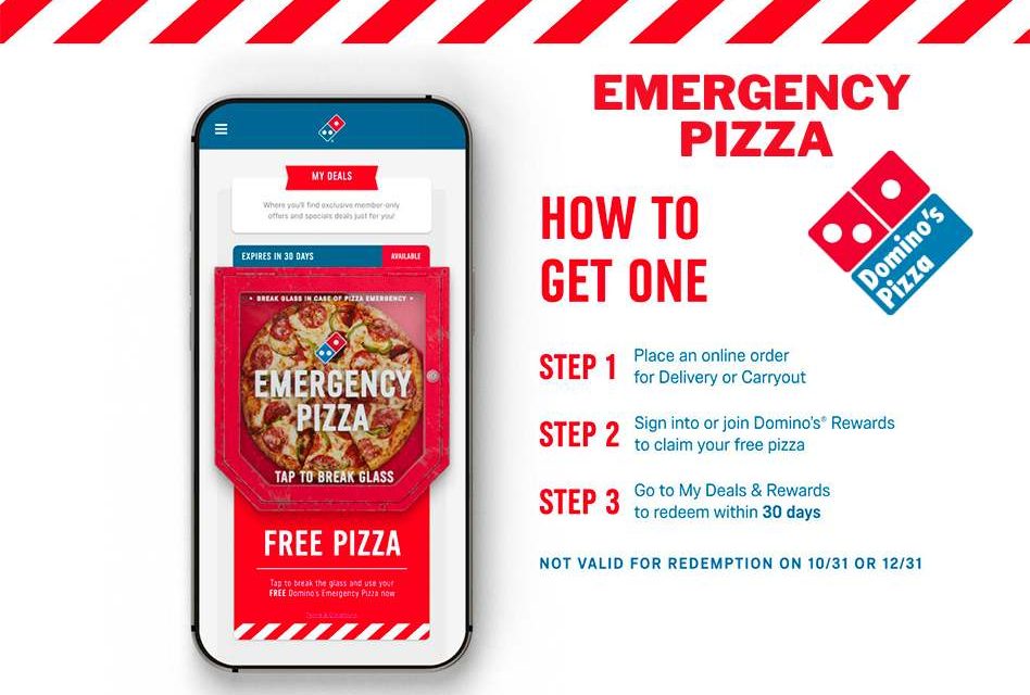 Alerting All Pizza Lovers: Domino’s is Giving Away Free Emergency Pizzas!