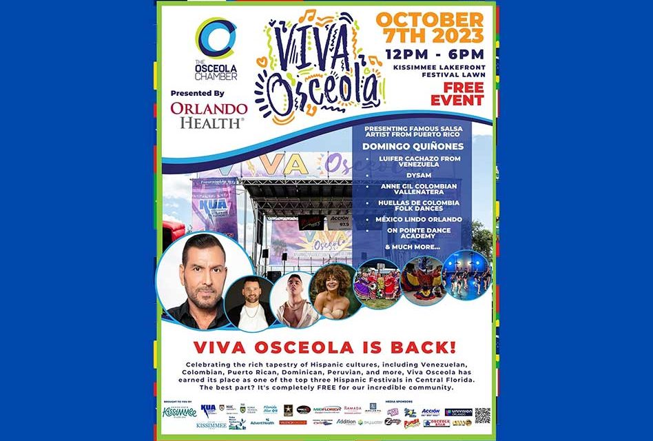 Osceola Chamber’s Viva Osceola Will Electrify Kissimmee’s Lakefront October 7, Presented by Orlando Health, Sponsored by Experience Kissimmee