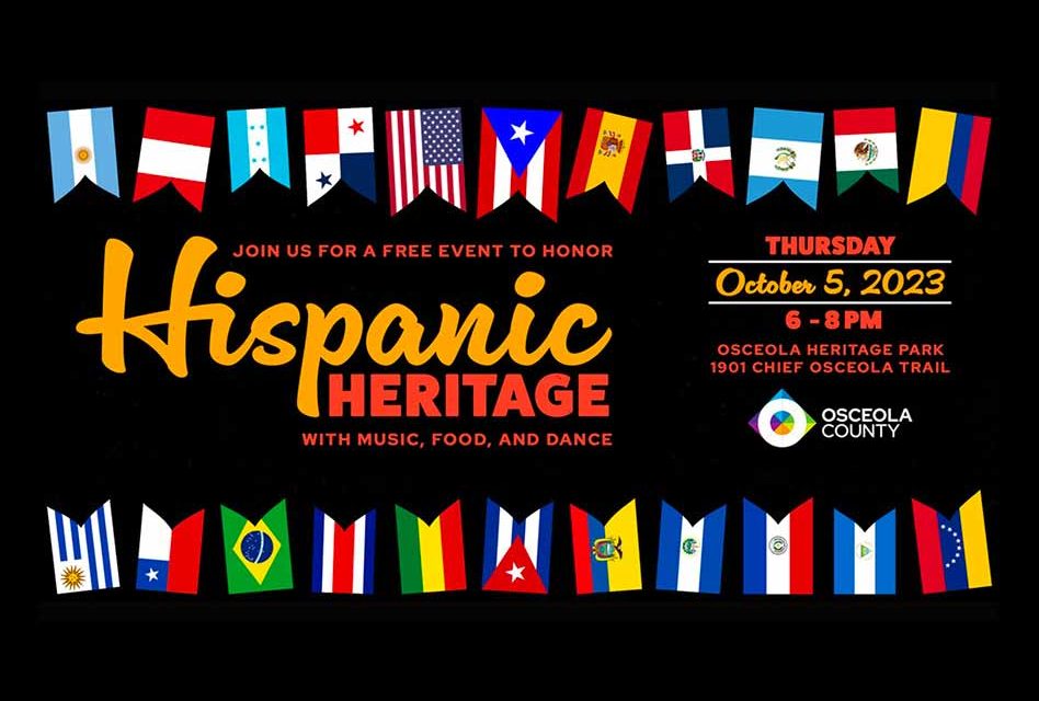 Osceola County to Host Free Hispanic Heritage Month Celebration Thursday Night at Osceola Heritage Park in Kissimmee