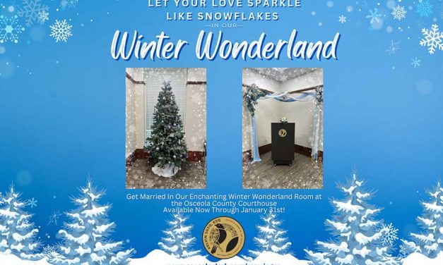 Osceola County Clerk & Comptroller Kelvin Soto hosting Magical Winter Wonderland Wedding Ceremonies at the County Courthouse