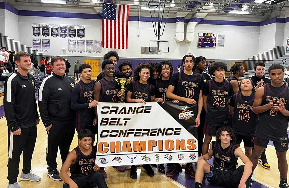 St. Cloud Bulldogs Upset Poinciana Eagles To Take Take First Orange Belt Conference Title in Boys Basketball