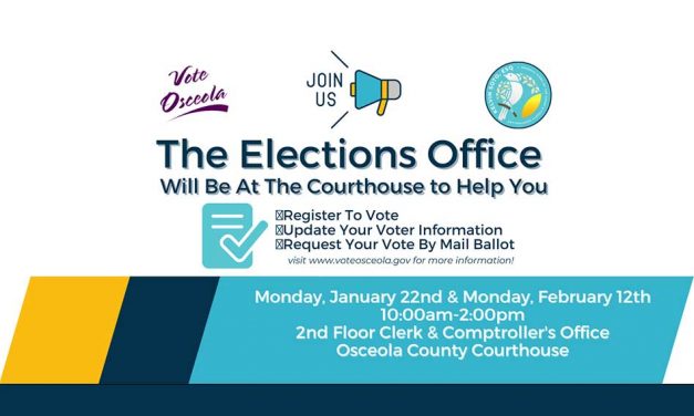Join Kelvin Soto, Osceola’s Clerk & Comptroller, for Voter Registration Assistance Monday