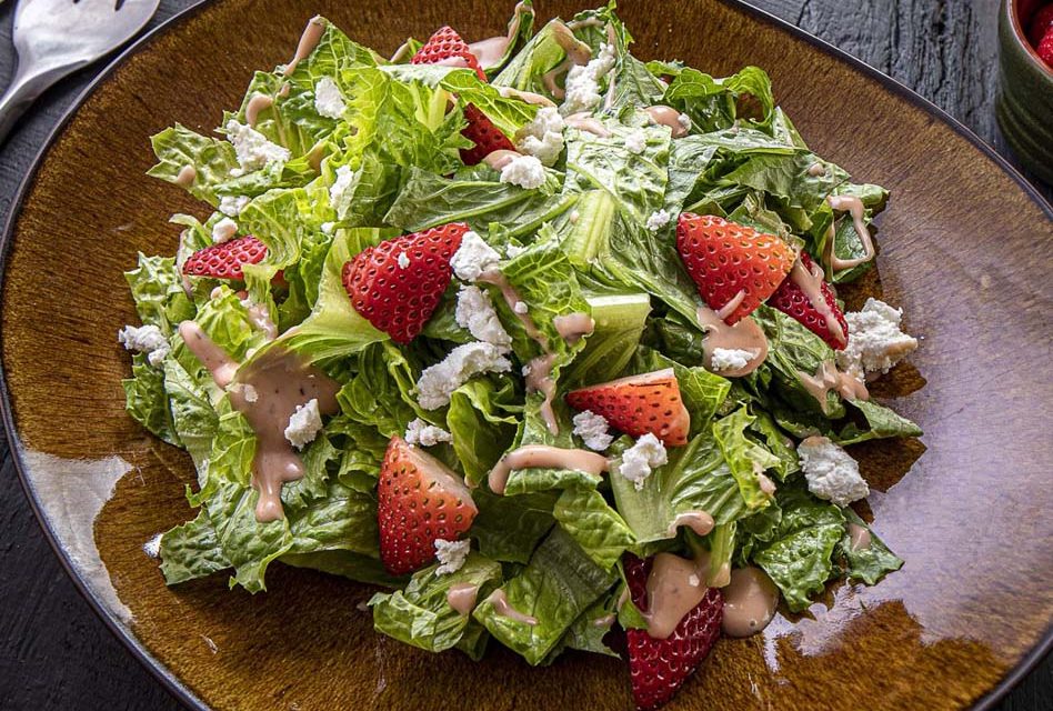 Florida Romaine and Strawberry Salad Delight