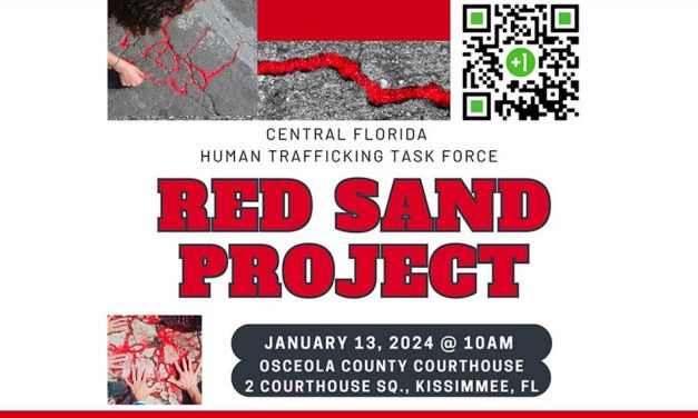 Raising Awareness in Florida: Central Florida Human Trafficking Task Force to Host 3rd Annual Red Sand Project Today at 10am