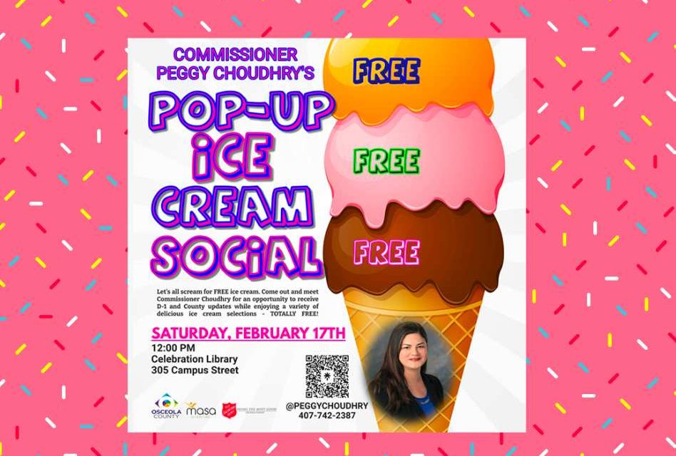 Get the Scoop on Osceola County Today: Free Ice Cream Social and Community News with Commissioner Peggy Choudhry