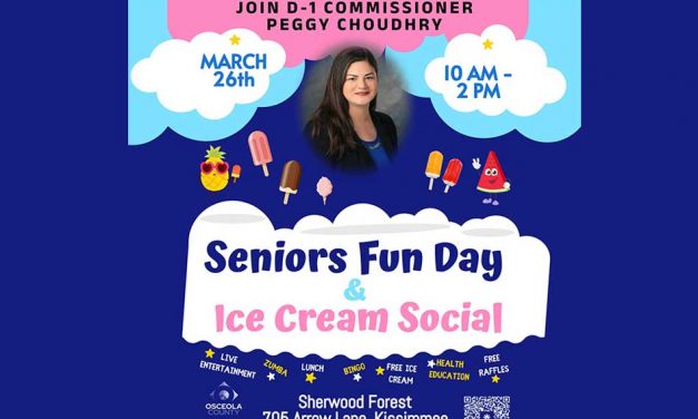Join Commissioner Peggy Choudhry for a Day of Fun: Seniors Ice Cream Social in Kissimmee!