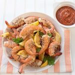 Seaside Feast: Peel & Eat Florida Shrimp with Smoky Cocktail Dip