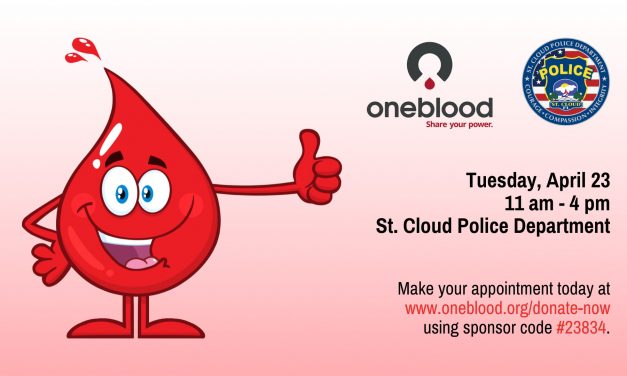 OneBlood Donation Drive at the St. Cloud Police Department