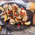 Tropical Tide: Garlic-Lemon Steamed Clams with Tomato