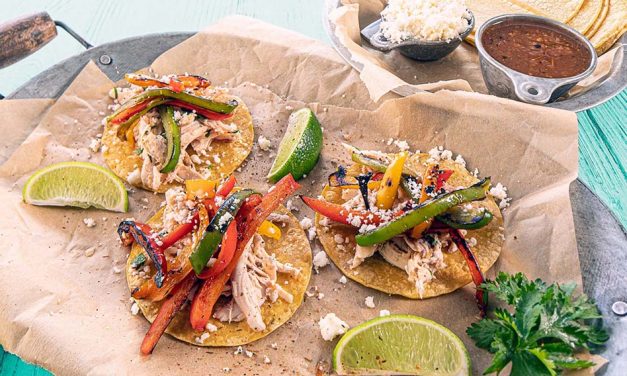 Sunset Sizzle: Positively Delicious Florida Sweet Pepper & Chicken Street Tacos