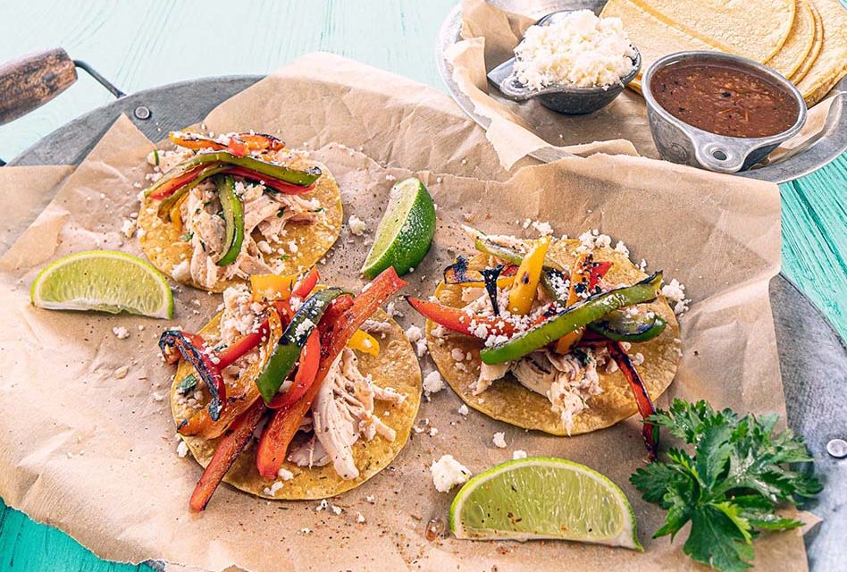 Sunset Sizzle: Positively Delicious Florida Sweet Pepper & Chicken Street Tacos