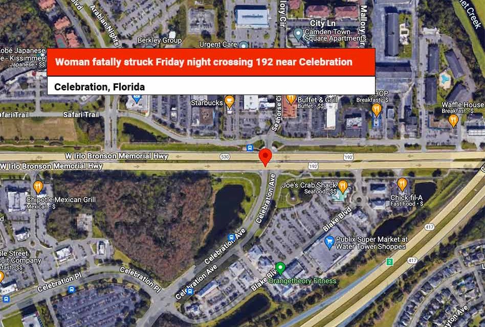 63-year-old Orlando woman fatally struck while walking across US192 in Celebration, troopers say