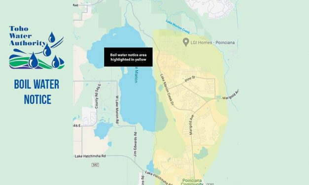 Boil Water Notice Issued for Poinciana Village 7 Area, South of Lake Marion Creek