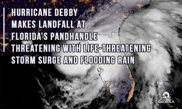 Hurricane Debby Makes Landfall At Florida’s Pandhandle Threatening with Life-Threatening  Storm Surge and Flooding Rain