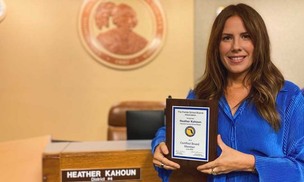Heather Kahoun Honored for Exceptional Leadership as Osceola School Board Chair