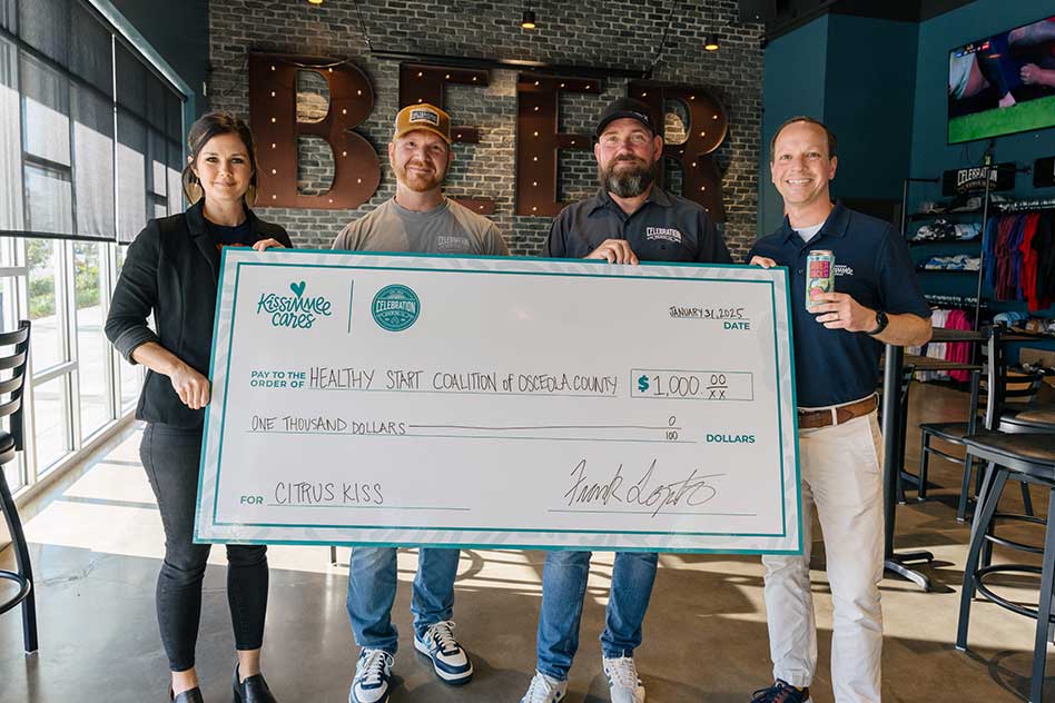 Experience Kissimmee and Celebration Brewing Raise $1,000 for Healthy Start Coalition Through Citrus Kiss Fundraiser