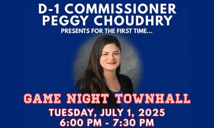 Commissioner Peggy Choudhry to Host Game Night Townhall to Engage Residents in County Budget Process
