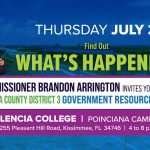 Commissioner Brandon Arrington to Host District 3 Government Resource Fair at Valencia College Poinciana Campus July 24