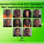 Kissimmee Police arrest 10 in “Operation The Wall,” targeting drug sales near schools