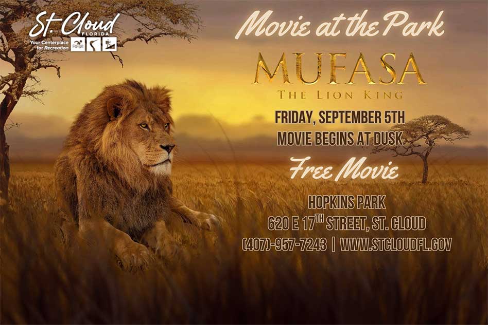 Movie at the Park: Mufasa: The Lion King Coming to St. Cloud’s Hopkins Park September 5