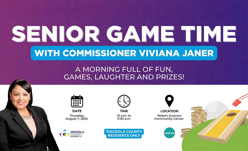 Commissioner Viviana Janer to Host “Senior Game Time” for Osceola Residents on Thursday August 7