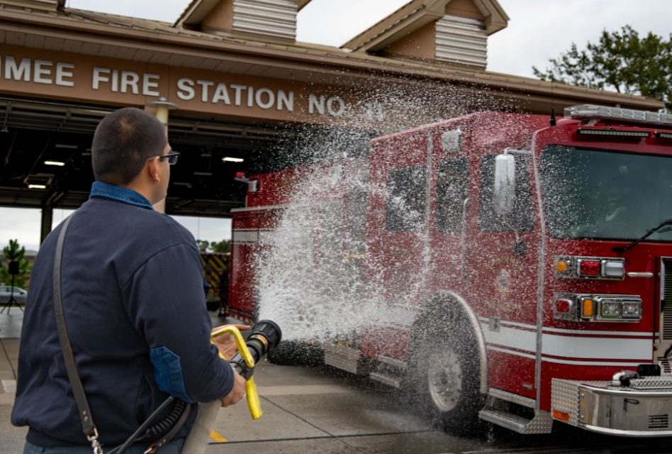 Kissimmee Fire Department Puts New Engine 11 Into Service with Traditional “Wet Down & Push Back” Ceremony