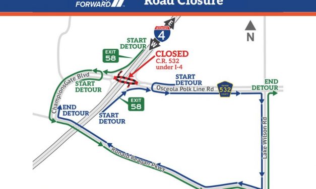 Overnight Closures Scheduled for ChampionsGate Boulevard Under I-4 Beginning October 13