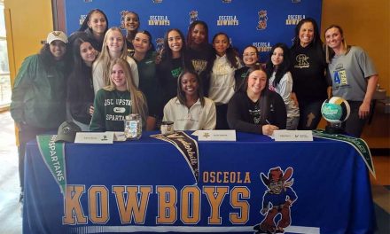Osceola Lady Kowboys Volleyball Standouts Palmi, Southall, and Spivey Sign Division I Scholarships After Historic Season