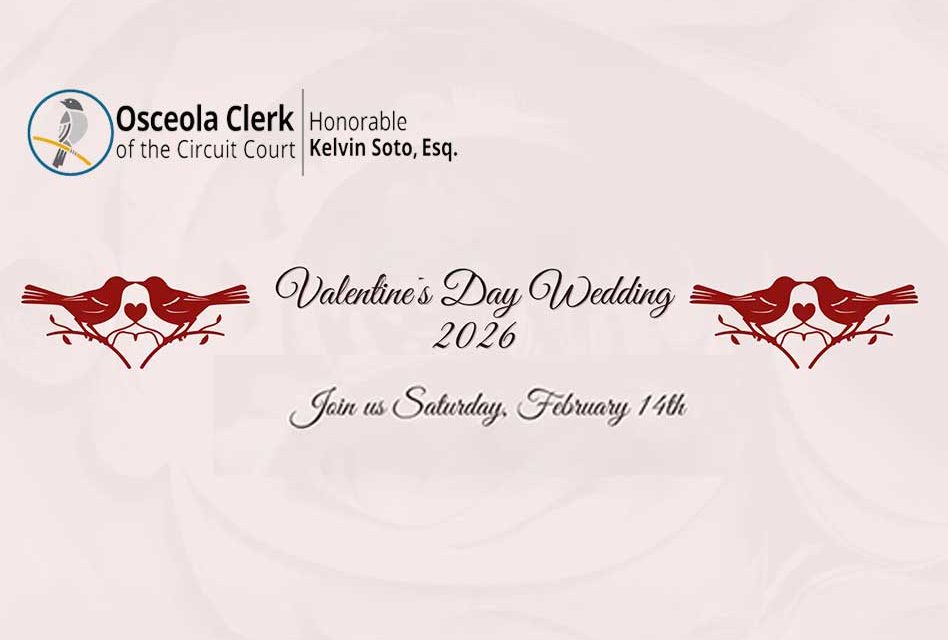 Osceola Clerk Kelvin Soto to Host Free Valentine’s Day Group Wedding for 16 Couples