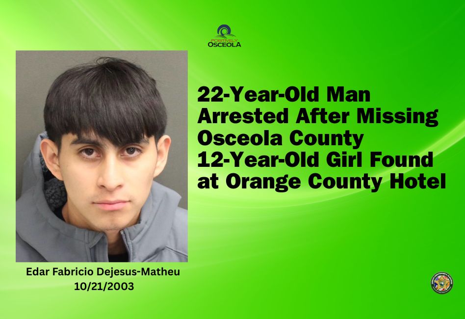 22-Year-Old Man Arrested After Missing Osceola County 12-Year-Old Girl ...