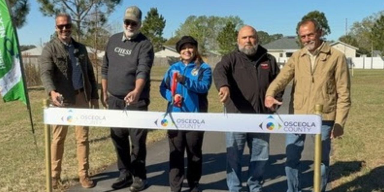 Osceola County Celebrates Ribbon Cutting for New Walking Trail Expansion at 65th Infantry Veterans Park
