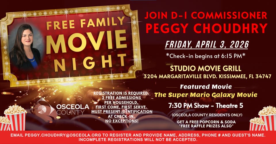 Free Family Movie Night with Commissioner Peggy Choudhry - District 1