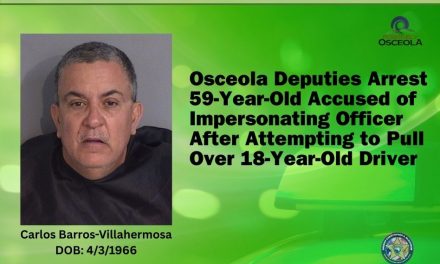 Osceola Deputies Arrest 59-Year-Old Man Accused of Impersonating Officer After Attemptiang to Pull Over 18-Year-Old Driver