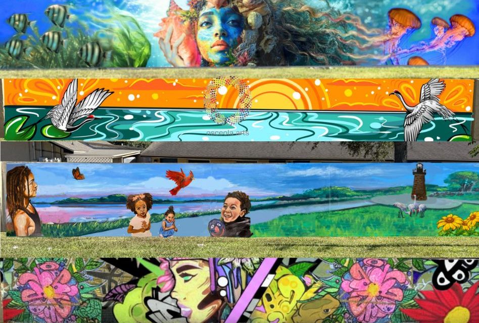 Osceola Arts Brings Four Artists Together to Transform Kissimmee Wall into Landmark ARTisNOW Mural