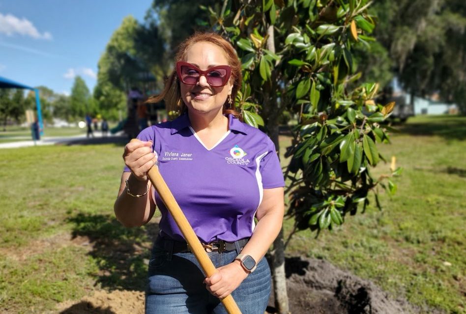 Viviana Janer, Osceola County Commissioner for District 2, Hosts Arbor Day Tree Planting at 65th Infantry Park
