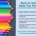 Florida’s Back-to-School Sales Tax Holiday Underway Through August 20