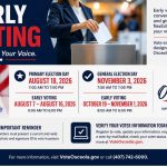 Early Voting Begins August 7 in Osceola County; 11 Convenient Locations Available for 2026 Elections, La Votación Anticipada Comienza el 7 de Agosto en el Condado de Osceola
