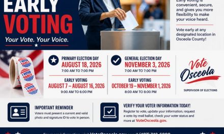 Early Voting Begins August 7 in Osceola County; 11 Convenient Locations Available for 2026 Elections, La Votación Anticipada Comienza el 7 de Agosto en el Condado de Osceola