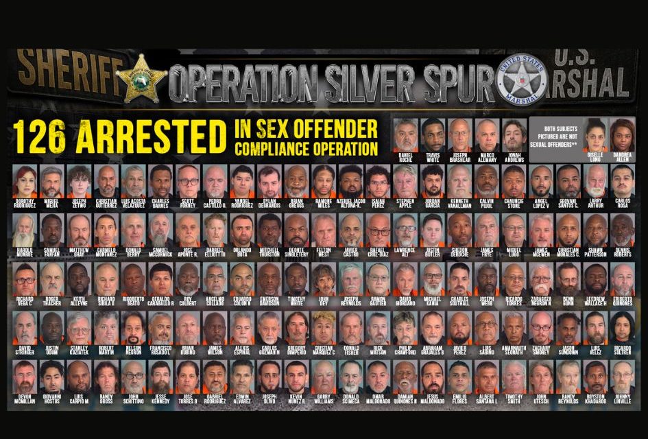 Operation Silver Spur Leads to 126 Arrests as Osceola County Sheriff’s Office, U.S. Marshals Target Non-Compliant Sex Offenders
