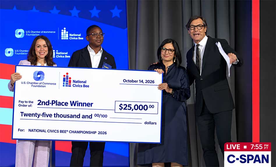 Osceola County Student Earns Second Place at National Civics Bee Championship in Washington, D.C.