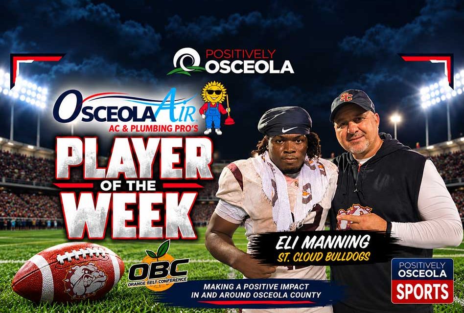Bulldogs’ Eli Manning Powers His Way to Positively Osceola’s Osceola Air Player of the Week