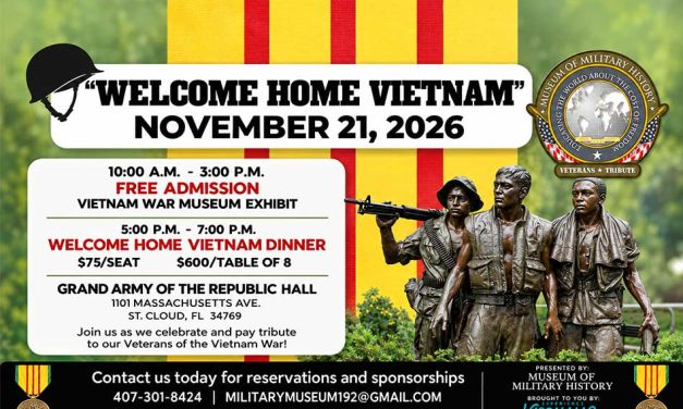 Museum of Military History to Host “Welcome Home Vietnam” Veterans Tribute November 21 in St. Cloud